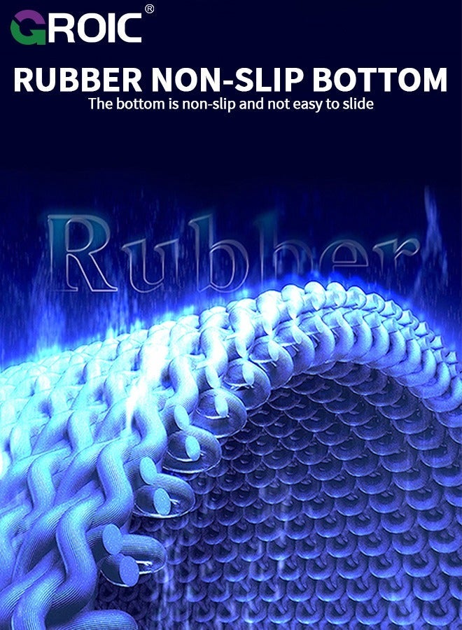 GROIC Gaming Mouse Pad, RGB Mat, Large with 7 LED Colors, and Waterproof Fabric Surface, Non-Slip Rubber Base for PC Laptop Keyboard - Image 4