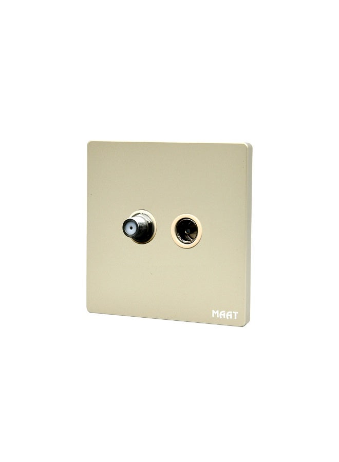 MAAT 2 Gang SAT and TV Socket 