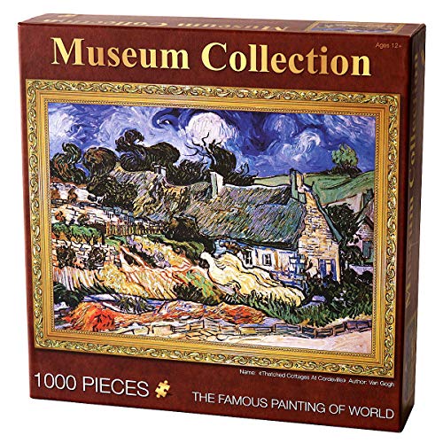 Moruska Thatched Cottages at Cordeville by Vincent Van Gogh Jigsaw Puzzle 1000 Piece Museum Collection Famous Painting Art Puzzles for Adults - Image 5