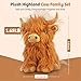Homily Highland Cow Stuffed Animal Toy Brown Stuffed Animal Highland Cow Gift for Girls and Kids - Image 4