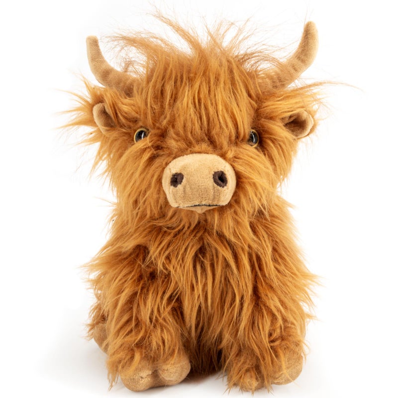 Homily Highland Cow Stuffed Animal Toy Brown Stuffed Animal Highland Cow Gift for Girls and Kids - Image 3