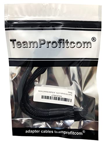 TeamProfitcom كابل محول طاقة GPU من TeamProfitcom 6 دبابيس أنثوية إلى 8 دبابيس ذكر مضفر بطول 9 بوصات - Image 4