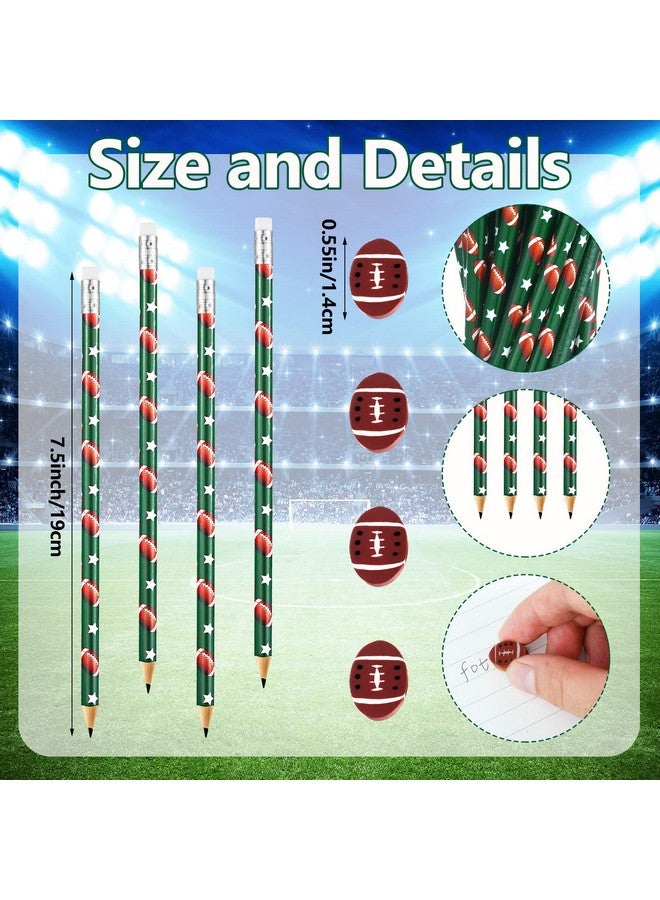 Tinlade 36 Pcs Sports Pencils For Kids Fun Wooden Pencils Boys Pencils For Kids Sports Themed Birthday Party Favors School Office Supplies(Football) - Image 2