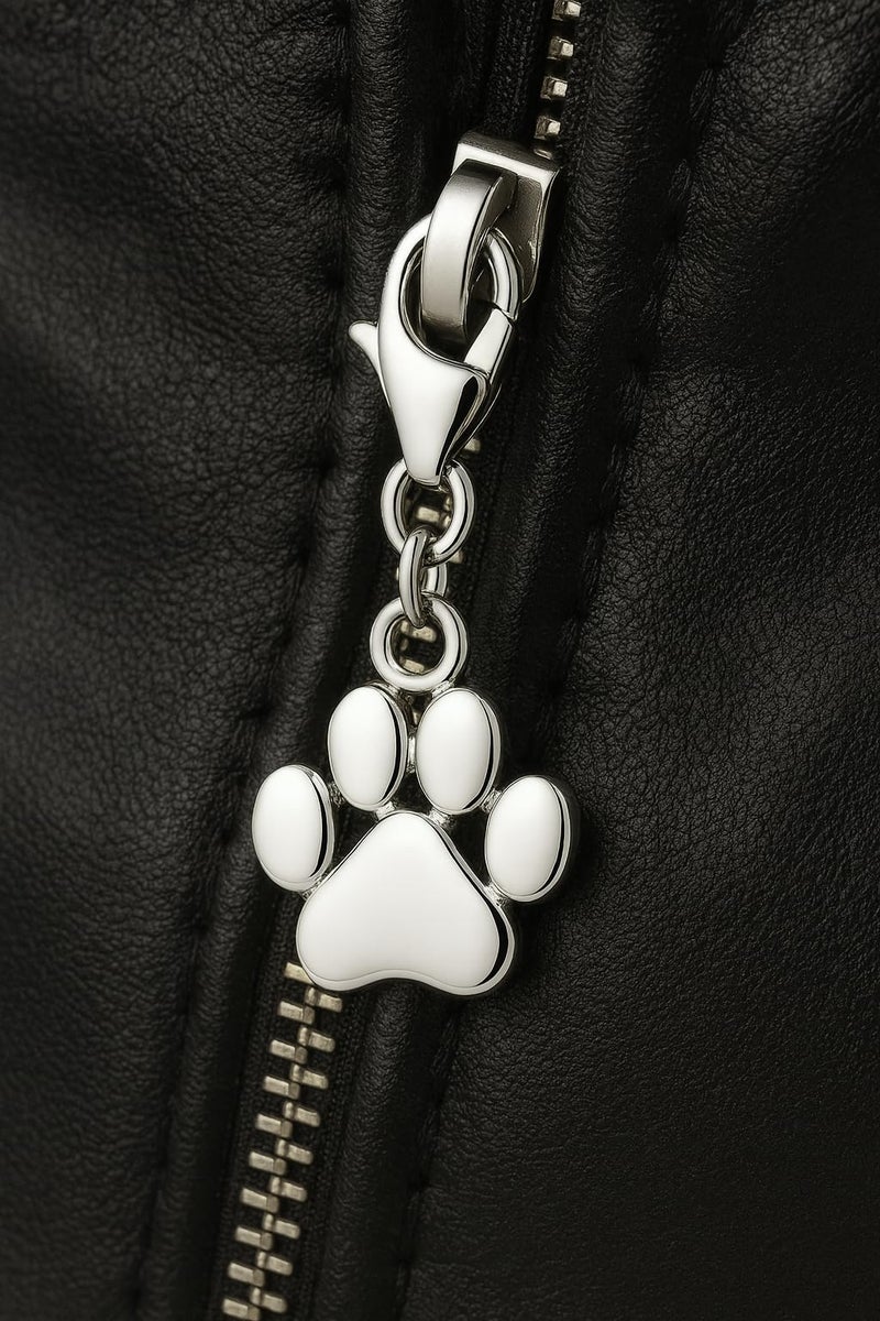 Sexy Sparkles Dog Paw Charm â€“ Clip-On with Lobster Clasp, Compatible with Charm Bracelets, Necklaces, and Accessories, Made of Copper and Alloy - Image 4