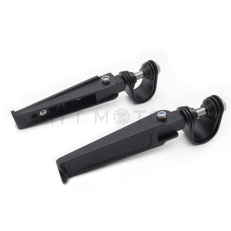 HTTMT MT215056 Compatible with 1 inch 125 Inches 1 14 Inches Engine Guard UClamp Footpegs Compatible with Harley Bad Boy Fxstsb Heritage Softail FLST Black