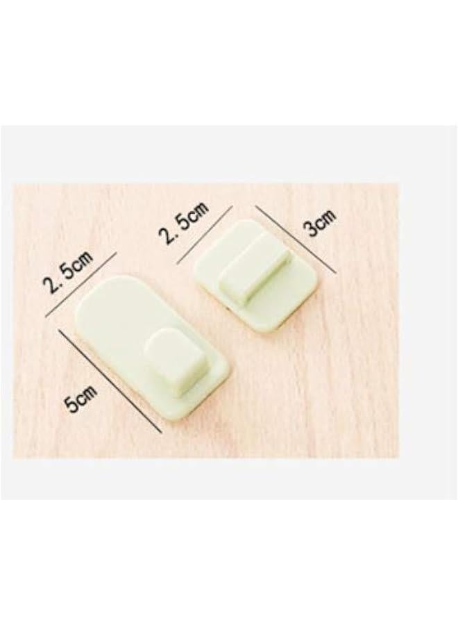 4 Set Remote Control Wall Self Adhesive Hook, Multiuse TV Remote Control Air Conditioning Cordless Phone Sticky Wall Mount Key Hanger Organizer Holder - Image 3