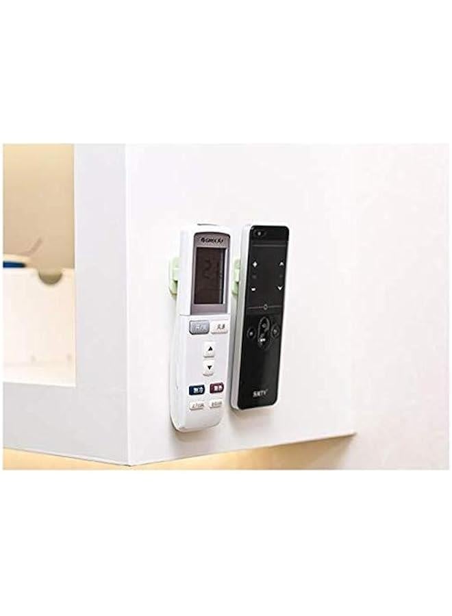 4 Set Remote Control Wall Self Adhesive Hook, Multiuse TV Remote Control Air Conditioning Cordless Phone Sticky Wall Mount Key Hanger Organizer Holder - Image 5