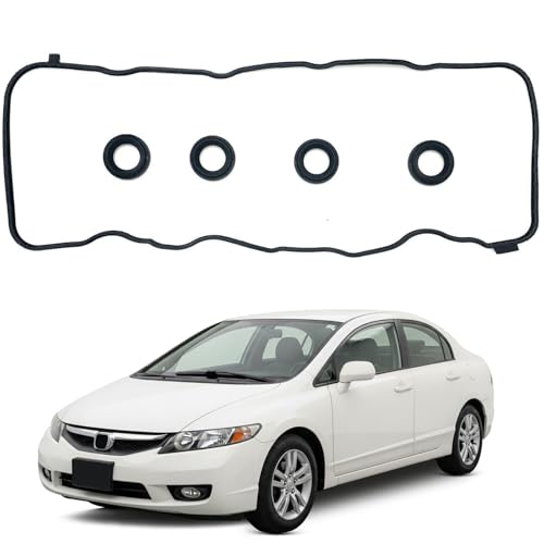 KERAIDMOTO VS50741R Engine Valve Cover Gasket Set Compatible with 18L 20062015 Honda Civic 20162017 Honda HRV 18L 20132015 Acura ILX 20L 2007 2008 2009 2010 2011 2012 2014 VS50563 VS 50741 R - Image 1