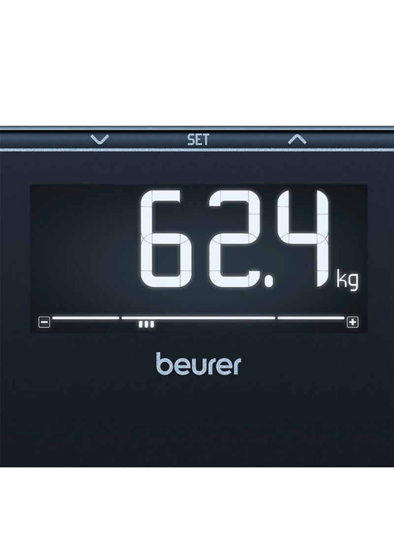 Beurer - BF 400 - Black Signature Line Diagnostic Scale – Precise Body Analysis for Up to 10 People | Large Inverse LCD Display | 200 kg Capacity - Image 1