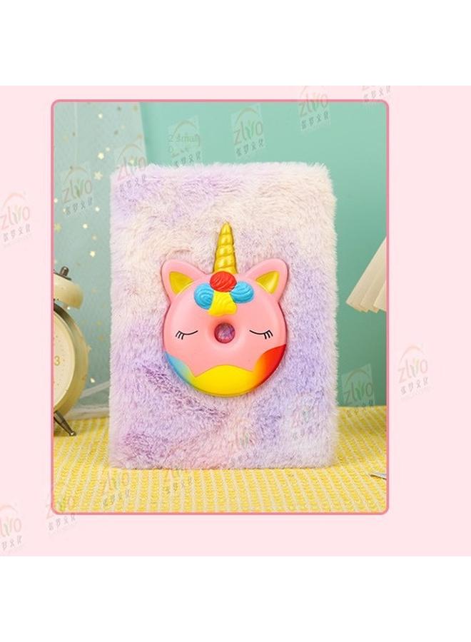 Bluejw A5 Cross-border Decompression Slow Rebound Plush Hand Account Book Stationery Suit Book High-value Girl's Heart Notebook - Image 3