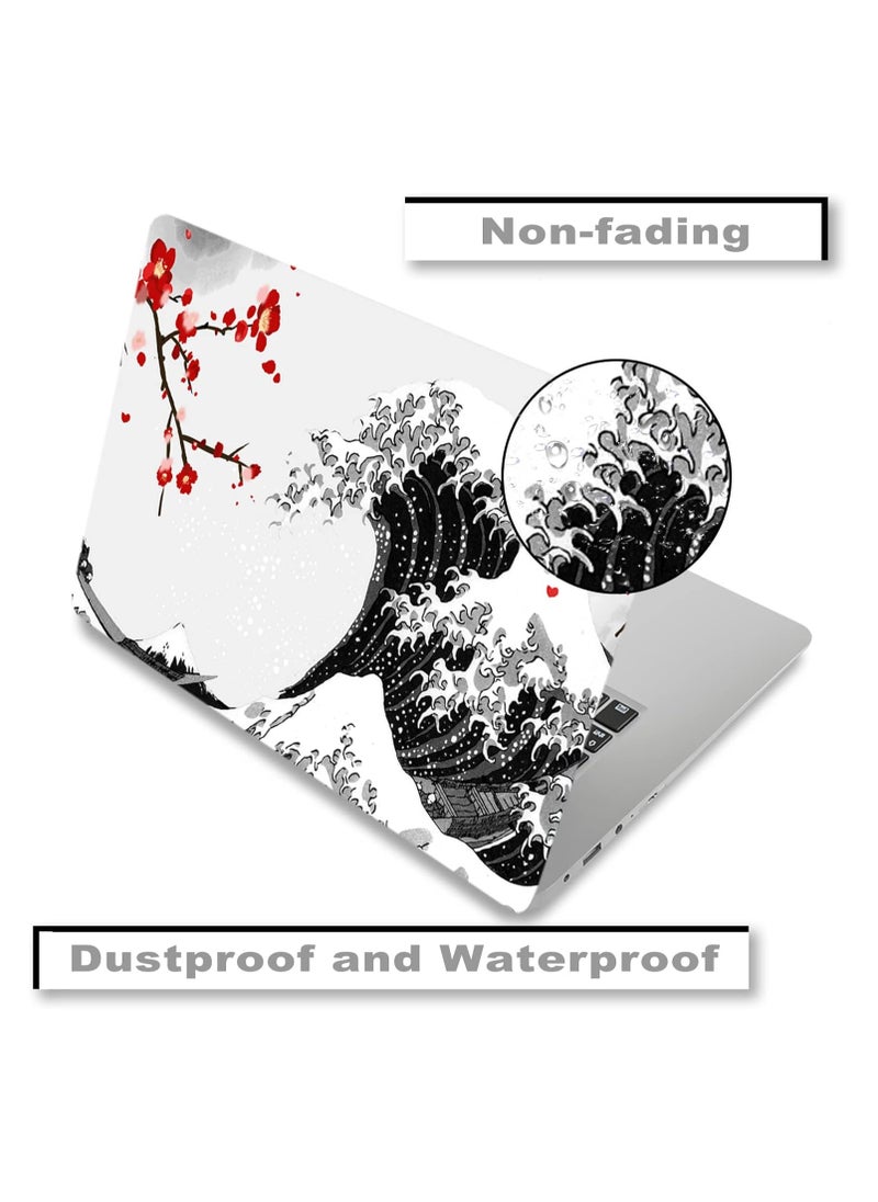 Laptop Skin Sticker Decal,12" 13" 13.3" 14" 15" 15.4" 15.6 inch Laptop Vinyl Skin Sticker Cover Art Protector Notebook PC (2 Wrist Pad Skins Included), Waterproof Removable, Black Wave of Kanagawa - pzsku/ZEE8BA6FE7461B0D2443BZ/45/_/1734780144/2e65aceb-6bfb-4427-8ffd-0127a190d8b4