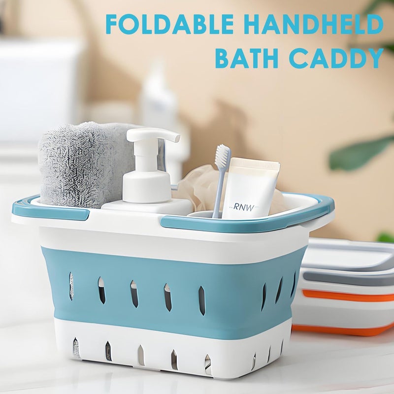 Fammart Portable Shower Caddy Tote â€“ Collapsible Plastic Basket with Handles, Foldable Storage Organizer for Bathroom, Kitchen, College Dorm, Gym, Travel & Camping - Image 2