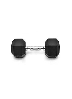 Huitich Gym Fitness Equipment Rubber Hex Dumbbell 1 Pc Black 2.5kg  - Image 2