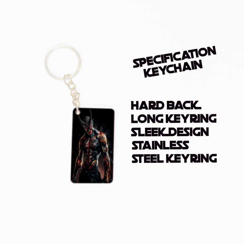 OUTFITQUE OUTFITQUE Premium (Pack of 2) Anime- 466 Printed Long Keychain For Bike, Scooty, Car, MDF Keyholder - Image 3