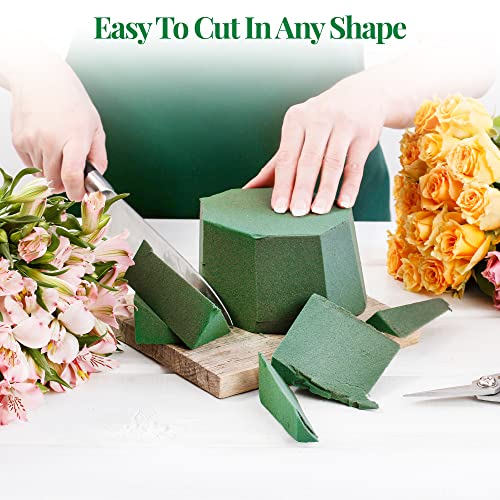 Noe & Malu 2 Pcs Floral Foam Blocks (Larger Size 9" X 4" X 3" Each) Florist Flower Foam Green Bricks Applied Dry or Wet Flower Foam Bricks Arrangement Supplies for Artificial or Fresh Flowers - Image 4