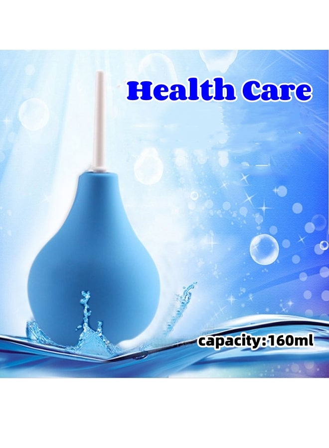 Enema Ball Syringe Medical Rubber Enema Female Enema Irrigator Female Hygiene Enema Enema Cleaner Enema Aleaner Blue (160ml) - Image 1