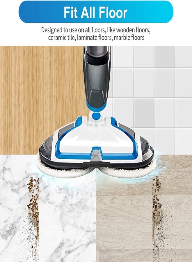 KEEPOW Replacement Mop Pads Compatible with Bissell Powered Hard Floor Mop 2039 Series, 20399, 2039A, Spin Heavy Scrub Mop Pads for Floor Cleaning, 2 Pack White - Image 5