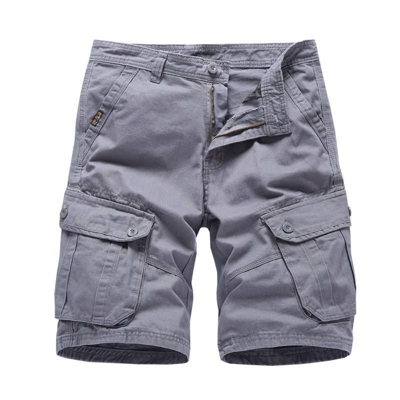 Japanese workwear new shorts water pants cross-border summer mens casual pants overalls wholesale Grey  - Image 4