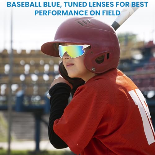 Yogo Vision Kids Sports Sunglasses Youth Lightweight Baseball UV400 Protection Sport Frame Shades for Boys Girls - Image 4