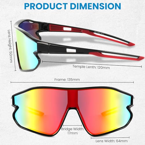 Yogo Vision Kids Sports Sunglasses Youth Lightweight Baseball UV400 Protection Sport Frame Shades for Boys Girls - Image 5