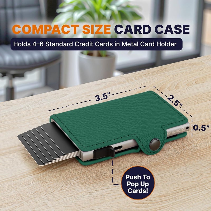 Conceal Plus Small RFID Wallet for Women, Slim Compact RFID Blocking Credit Card Holder Womens Wallet, Smart Pop Up Minimalist Card Case, Holds 4-6 Standard Cards Plus Cash & ID, Compact Travel Wallet - Image 2