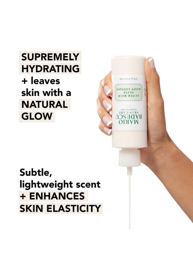 MARIO BADESCU Super Rich Olive Body Lotion For Dry Skin Nongreasy And Creamy Skin Care Moisturizer Infused With Olive Oil Ideal For All Skin Types 16 Fl Oz - Image 2