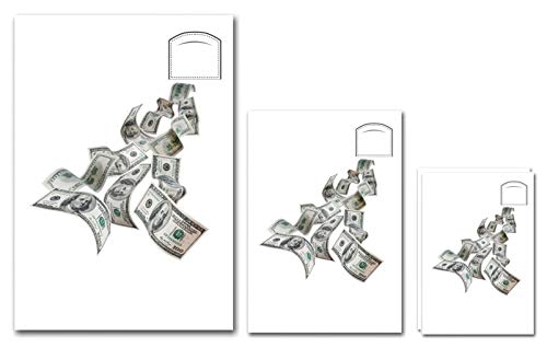UDNAG Untearable Waterproof Stickers 155GSM 'Money | Pocket Money' A4 x 1pc, A5 x 1pc & A6 x 2pc - Image 5