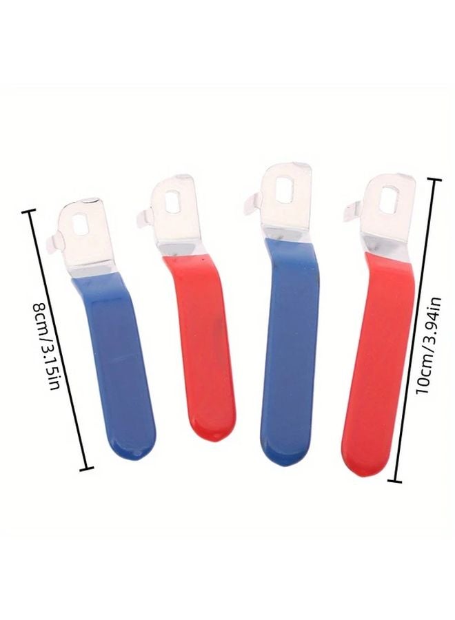 Style B Blue Plastic Grip Quarter Turn Valve Handle Lever DN20 Iron Chrome Plated - Image 4