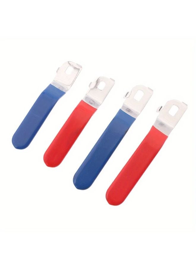 Style B Blue Plastic Grip Quarter Turn Valve Handle Lever DN20 Iron Chrome Plated - Image 2