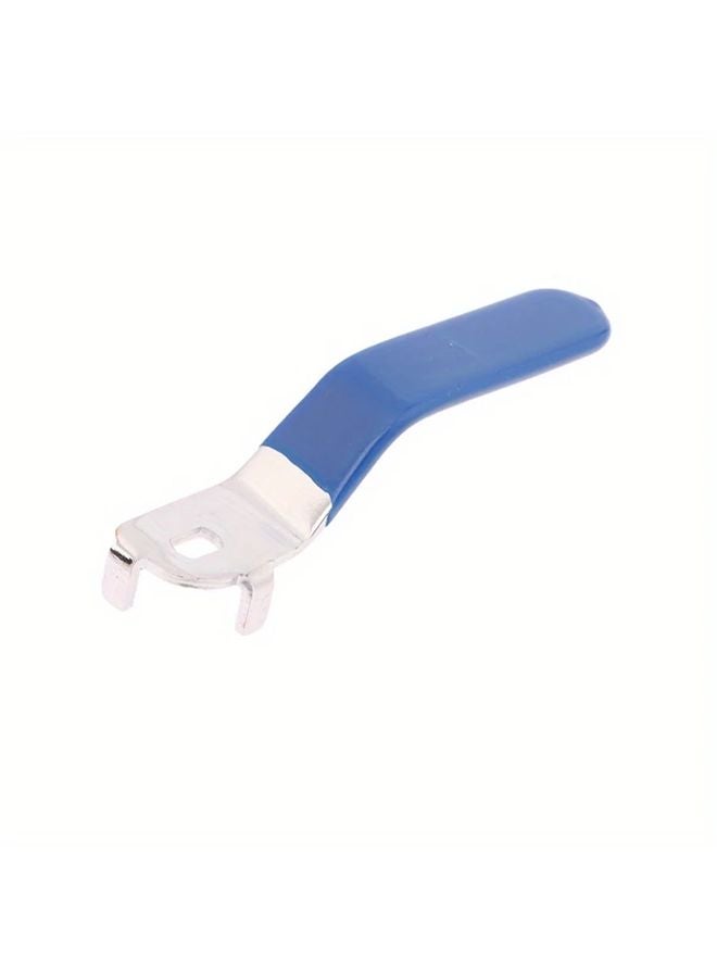 Style B Blue Plastic Grip Quarter Turn Valve Handle Lever DN20 Iron Chrome Plated - Image 1