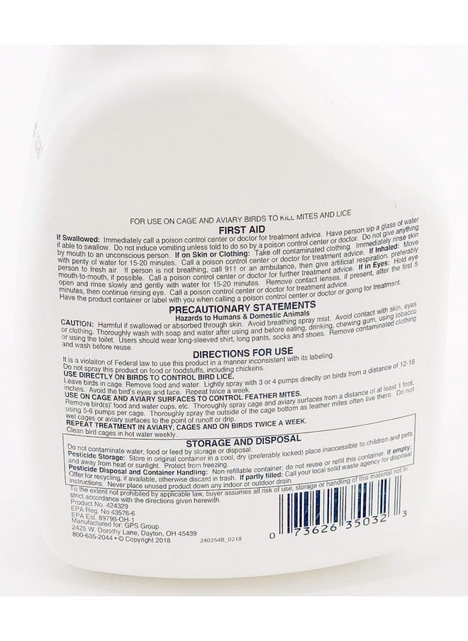 GIMBORN - Scalex For Birds  Mite & Lice Spray  32 Ounce - Image 1