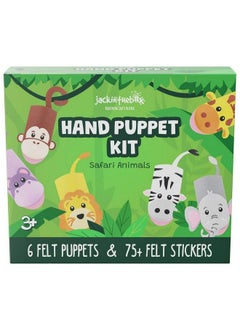 jackinthebox Premium Hand Puppet Craft Kit For Kids 6 In 1 ; Thick Felt ; No Glue ; Mess For Kids Ages 4 8 ; Diy Arts & Crafts Kit ; Gift For Girls And Boys ; Toddler Activities  - Image 1