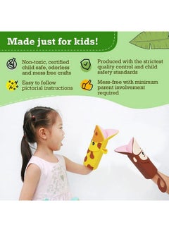 jackinthebox Premium Hand Puppet Craft Kit For Kids 6 In 1 ; Thick Felt ; No Glue ; Mess For Kids Ages 4 8 ; Diy Arts & Crafts Kit ; Gift For Girls And Boys ; Toddler Activities  - Image 4