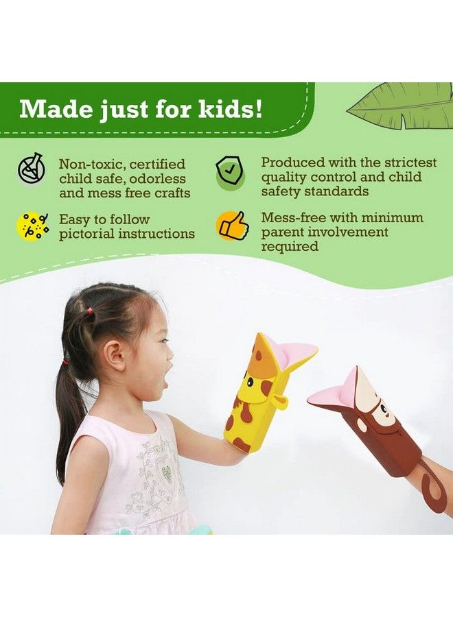 jackinthebox Premium Hand Puppet Craft Kit For Kids 6 In 1 ; Thick Felt ; No Glue ; Mess For Kids Ages 4 8 ; Diy Arts & Crafts Kit ; Gift For Girls And Boys ; Toddler Activities  - Image 4