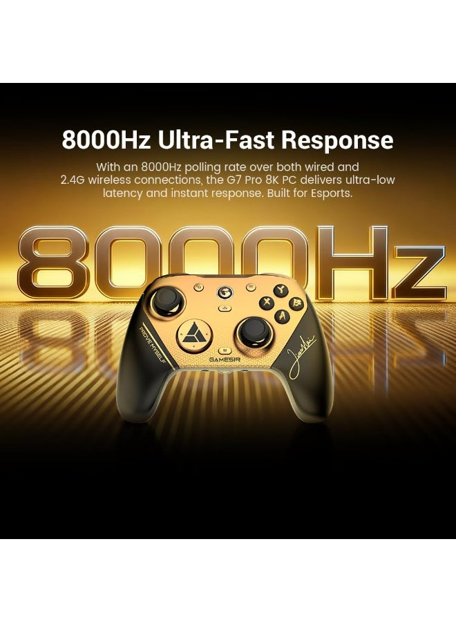 جيم سير وحدة تحكم الألعاب اللاسلكية GameSir G7 Pro 8K للكمبيوتر الشخصي، معدل استجابة 8000 هرتز، عصي تحكم TMR من الجيل الثاني، لوحة ألعاب فائقة السرعة مع أزرار تحفيز بتقنية هول، وحدة تحكم احترافية للألعاب التنافسية - إصدار الأبطال - Image 2