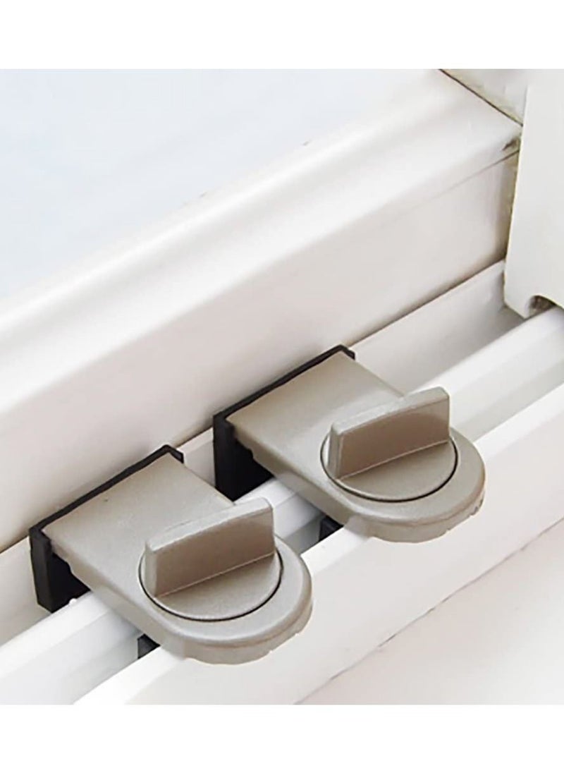 SYOSI Sliding Window Lock, Aluminum Alloy Restrictor Locks Child Safety Sash Key Baby Door for Kitchen Homes Residential Accommodation Hospitals Schools, 2PCS  - Image 2