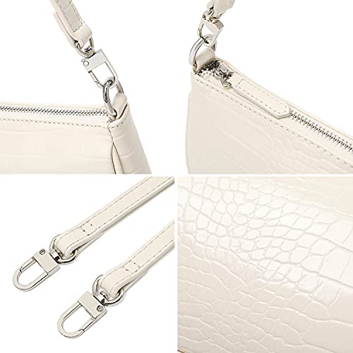 lapsting Shoulder Bag for Women 90s Trendy Purse Small Clutch Y2K Fashion Mini Handbag with Crossbody Strap A - Large Beige - Image 3