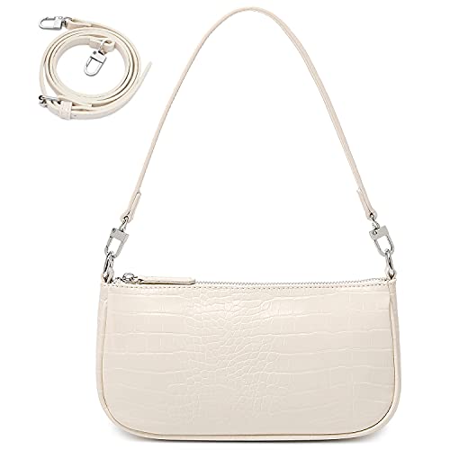 lapsting Shoulder Bag for Women 90s Trendy Purse Small Clutch Y2K Fashion Mini Handbag with Crossbody Strap A - Large Beige - Image 1