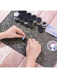 EBANKU Nail Art Hand Pad Foldable Nail Art Table Mat Cushion Pad Hand Rest Manicure Tool Black Nail Mat  - Image 5