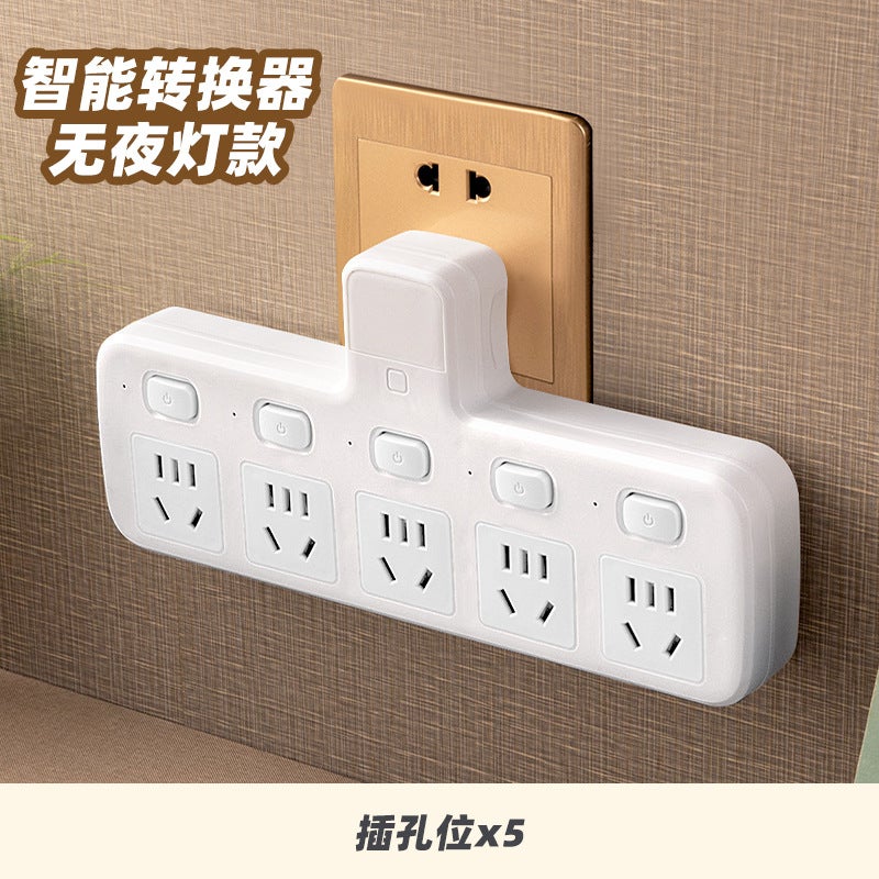 Household Socket Converter Plug With Usb Power Plug Row Wireless Socket Panel Porous Without Cable Plug - Image 1