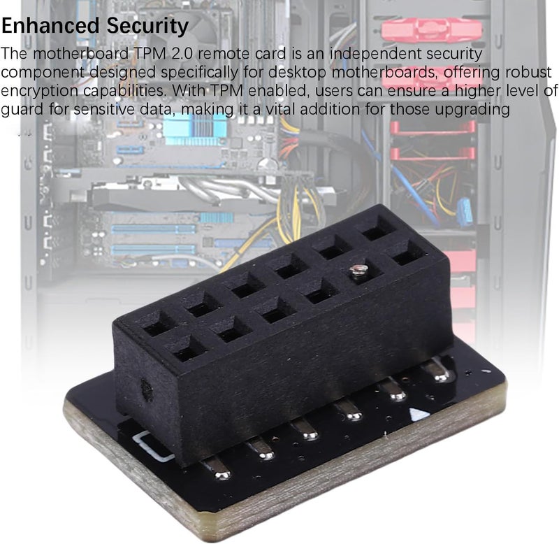 Zunate SPI 12Pin TPM 2.0 Module, TPM2.0 Encryption Security Module, SPI Interface 12Pin Crypto Processor TPM for Computer - Image 3