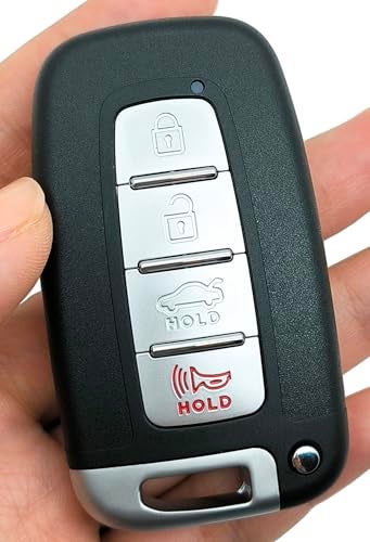 AYGUCEKE Replacement Key Fob Cover Case fit for Hyundai Sonata Genesis 2010 2011 2012 2013 2014 Azera Equus Kia Optima 2009-2013 Ria Sorento Forte Borrego Smart Remote Key Fob Shell 4 Button - Image 2