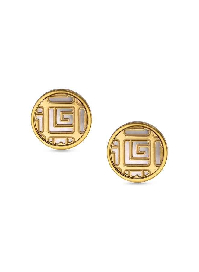 غاي لاروش Susan Gold Plated Stud Earrings for Women