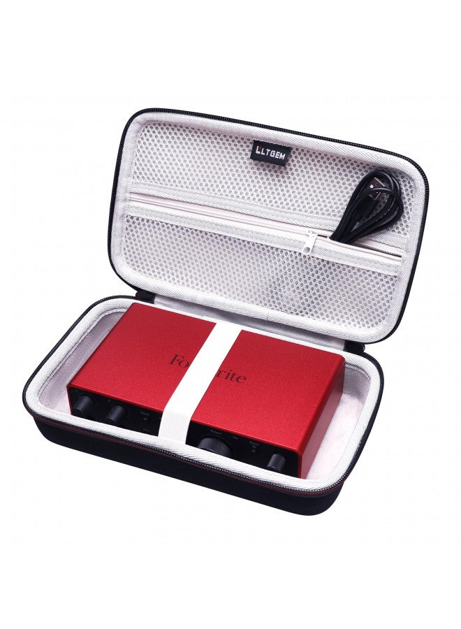 LTGEM LTGEM EVA Hard Case for Focusrite Scarlett Solo / 2i2 / 4i4 3rd Gen USB Audio Interface - Travel - Protective Carrying Storage Bag - Image 1