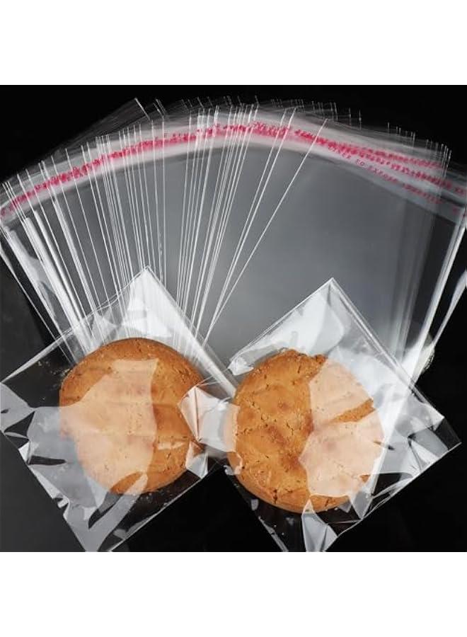 200Pcs Cookie Bags, Self Sealing Cellophane Bags 4x6 Inches, Resealable Treat Bags for Cookies, and Party Favors Bag. - Image 1
