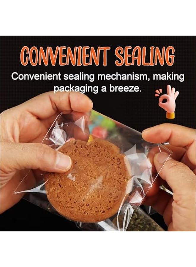 200Pcs Cookie Bags, Self Sealing Cellophane Bags 4x6 Inches, Resealable Treat Bags for Cookies, and Party Favors Bag. - Image 4