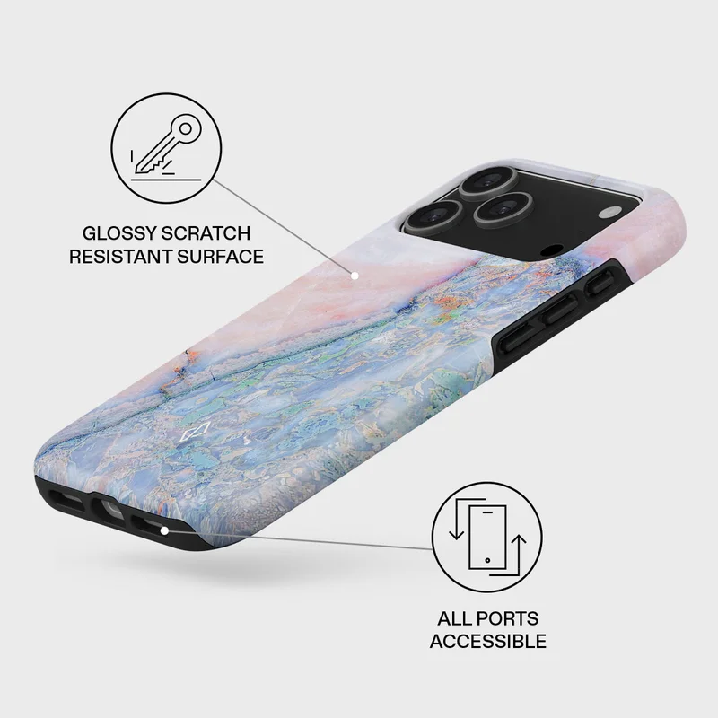 BURGA iPhone 17 Pro Max Holo Premium Case Compatible with Hybrid Dual-Layer Hard Shell + Silicone Protection - Scratch-Resistant Shockproof Mobile Cover