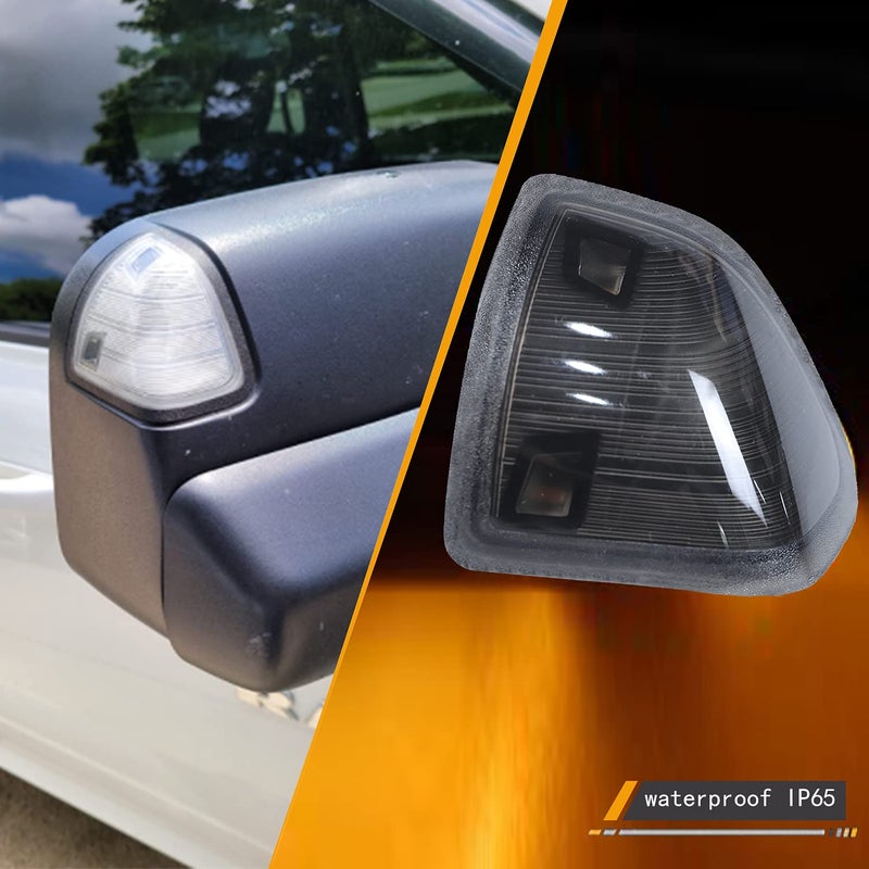 YMHHefy LED Side Mirror Turn Signal Light Smoked Cover Lens 2Pcs Compatible with Dodge Ram 1500 2500 3500 4500 5500 68302828AA 68302829AA Left Driver Right Passenger Lamps Two Wire - Image 5