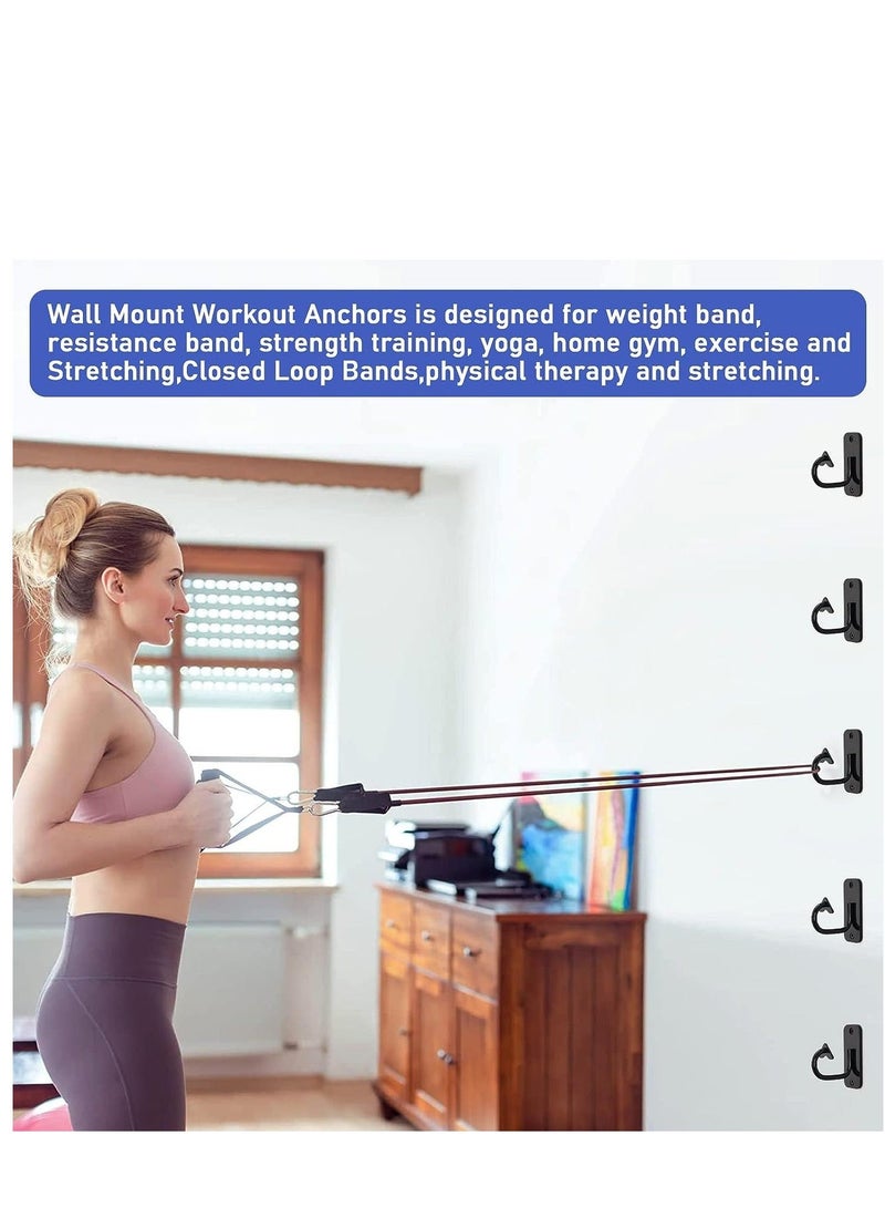 3PCS Workout Wall Mount Anchors Heavy Duty Resistance Band Wall Anchor Home Gym Exercise Anchors Ceiling Mounted Hooks Exercise Strap Anchor for Body Weight Straps Strength Training Yoga  - Image 3