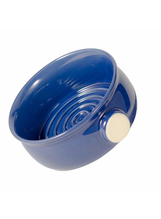 Grandslam Shaving Soap Bowl for Men, Wide Mouth, Ceramic, Easier to Lather and Clean, Non-slip Handle, Handmade Pottery Cup for Soap and Cream - Image 5